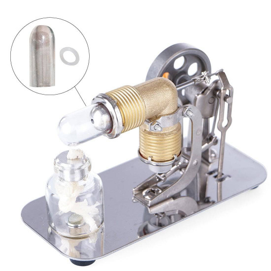 glass heated tube & o-sealing ring cylinder warming accessory suitable for stirling engine model