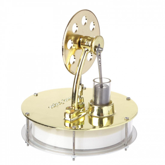 golden metal low temperature powered stirling engine model