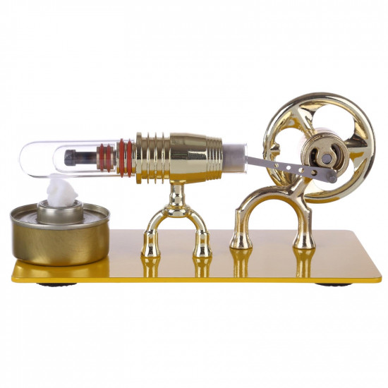 golden single cylinder stirling engine model science physical educational toys gift