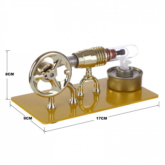 golden single cylinder stirling engine model science physical educational toys gift