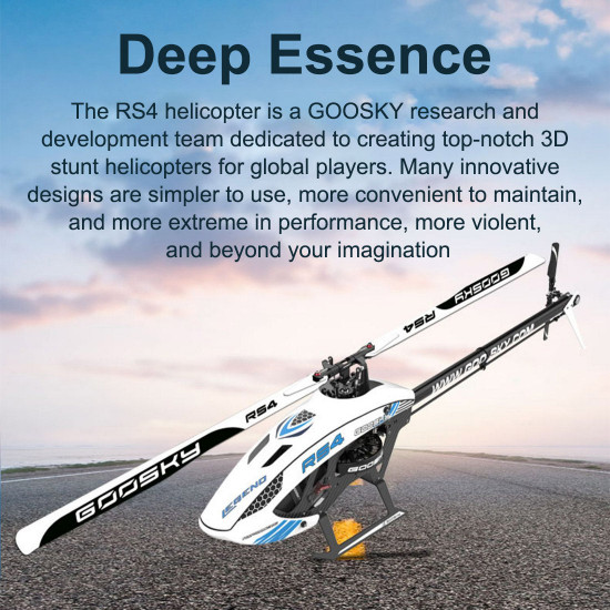 goosky rs4 2.4g 3d aerobatic brushless direct drive tail variable-pitch stunt rc helicopter aircraft model