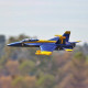 hand throwing epo foam rc fighter jet plane 475mm wingspan pnp - blue