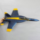 hand throwing epo foam rc fighter jet plane 475mm wingspan pnp - blue