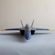 hand throwing epo foam rc fighter jet plane 475mm wingspan pnp - blue