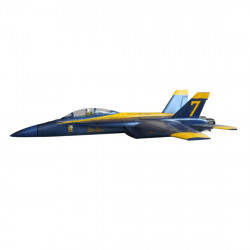 hand throwing epo foam rc fighter jet plane 475mm wingspan pnp - blue