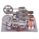 hot air 2 cylinders stirling engine model with voltage digital display meter led bulb sterling generator