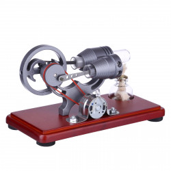 hot air stirling engine colorful led flywheel education toy electricity power generator model