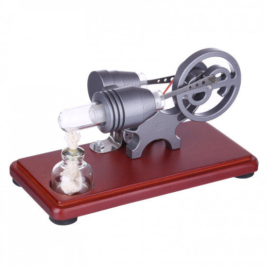 hot air stirling engine colorful led flywheel education toy electricity power generator model