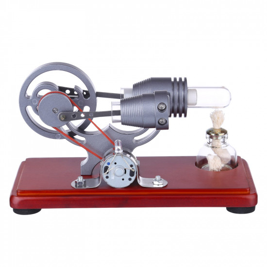 hot air stirling engine colorful led flywheel education toy electricity power generator model