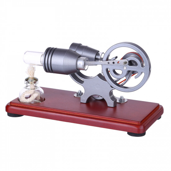 hot air stirling engine colorful led flywheel education toy electricity power generator model