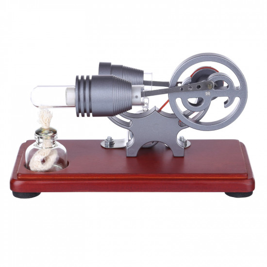 hot air stirling engine colorful led flywheel education toy electricity power generator model