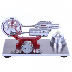 hot air stirling engine colourful led single flywheel education toy electricity power generator