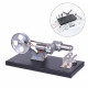 hot air stirling engine model diy assembly kit generator with 4 led light