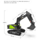 huina 1/14 22ch 2.4g engineering excavator remote control truck vehicle model toy