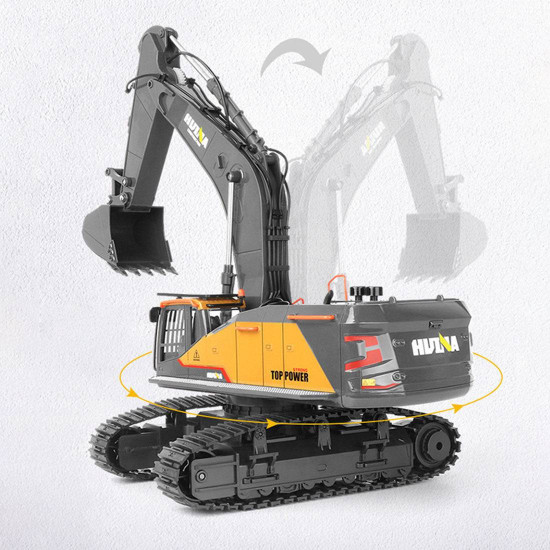 huina 1/14 rc excavator engineering construction vehicle model truck 22ch 2.4g