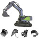 huina 4-in-1 1/14 2.4g 22ch wireless rc excavator grab truck  engineering vehicle toy model