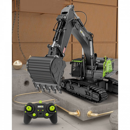 huina 4-in-1 1/14 2.4g 22ch wireless rc excavator grab truck  engineering vehicle toy model