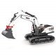 huina 4-in-1 rc alloy remote control excavator model crusher construction vehicles toys 1/14 22ch 2.4ghz