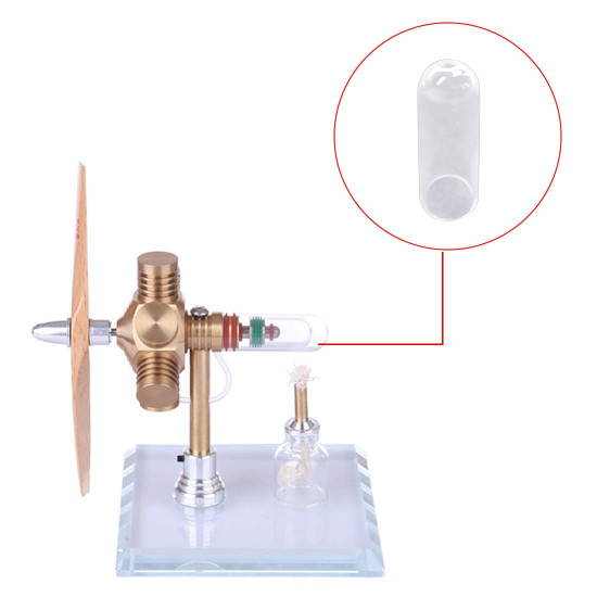 internal/external large quartz glass tube for hexagonal shape stirling engine