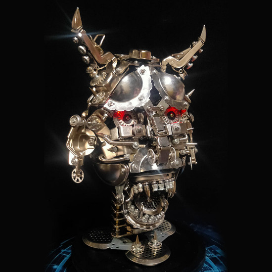 japanese hannya mask 3d diy metal art kits