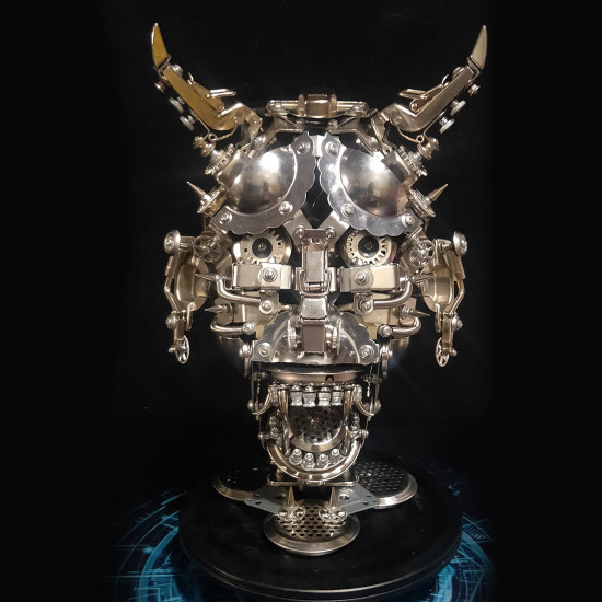 japanese hannya mask 3d diy metal art kits