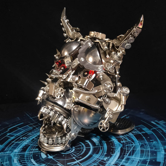 japanese hannya mask 3d diy metal art kits