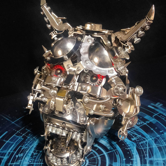 japanese hannya mask 3d diy metal art kits