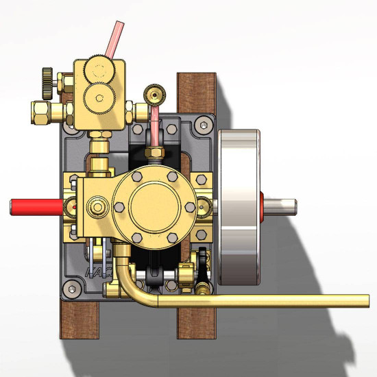 kacio ls1-14 inline single cylinder reciprocating steam engine piston engines model for 60cm+ boat ship (without boiler)