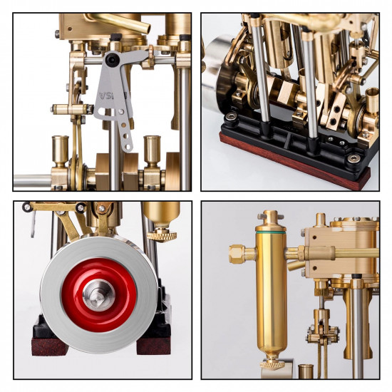 kacio ls2-13s two cylinder reciprocating steam engine model for 80-120cm steamship