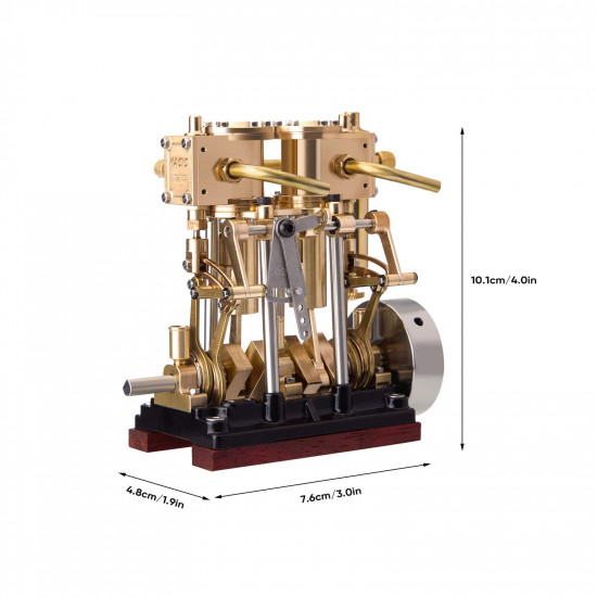 kacio ls2-13s two cylinder reciprocating steam engine model for 80-120cm steamship