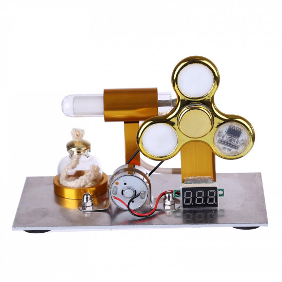 l shape led bulb golden stirling engine custom model with voltage digital display meter gyroscopes