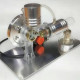 l-shape single cylinder stirling engine model with night light