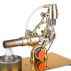 l-type single cylinder golden stirling engine generator sterling model with led diode science experiment