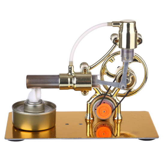 l-type single cylinder golden stirling engine generator sterling model with led diode science experiment