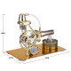 l-type single cylinder golden stirling engine generator sterling model with led diode science experiment