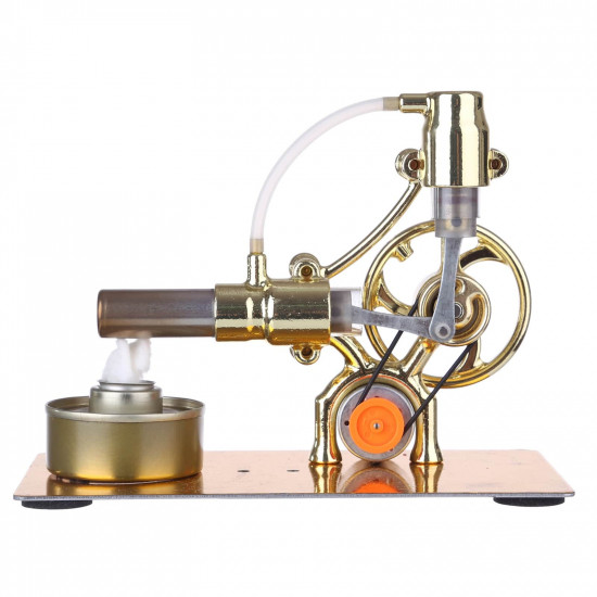 l-type single cylinder golden stirling engine generator sterling model with led diode science experiment