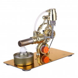 l-type single cylinder golden stirling engine generator sterling model with led diode science experiment