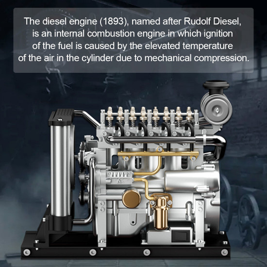 l4 diesel engine model kit that works - build your own diesel engine - teching 1: 10  full metal mini l4 4 cylinder engine ohv inline 4 cylinder engine model kit 300+pcs