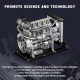 l4 diesel engine model kit that works - build your own diesel engine - teching 1: 10  full metal mini l4 4 cylinder engine ohv inline 4 cylinder engine model kit 300+pcs