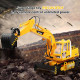 lcf 1/16 2.4ghz 16ch multifunctional excavator grab rc construction vehicle model with smoke effect