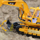 lcf 1/16 2.4ghz 16ch multifunctional excavator grab rc construction vehicle model with smoke effect