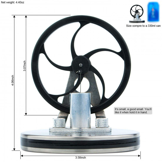 low temperature difference stirling engine black magnetic coffee stirling toy gift decor collection