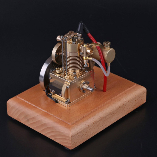 m16 1.6cc mini vertical 4 stroke gasoline engine model air-cooled cooling structure wooden base