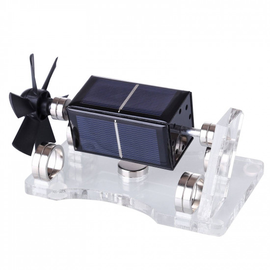 magnetic levitating solar motor with fan blade model free energy science educational toys