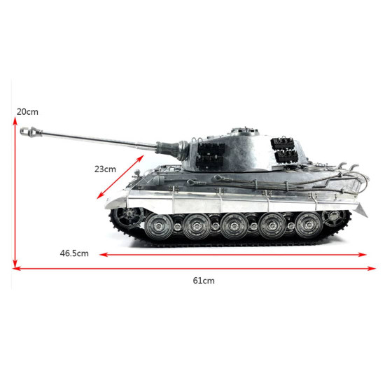 mato 1/16 german tiger king tank full metal unpainted rc model with shooting fuction