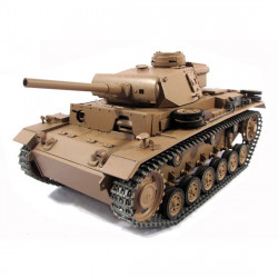 mato 1:16 wwii german panzer iii full metal remote control military tank model -  shot version