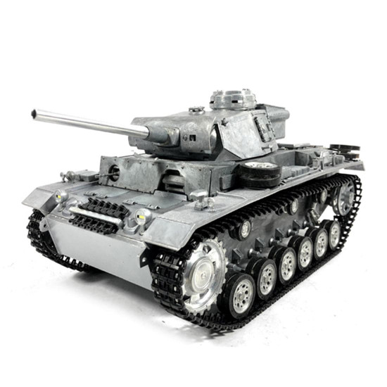 mato 1:16 wwii german panzer iii full metal remote control military tank model -  shot version