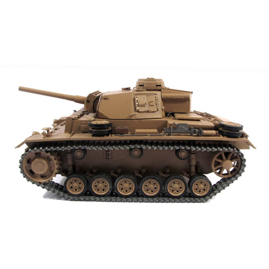 mato 1:16 wwii german panzer iii full metal remote control military tank model -  shot version