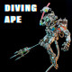 3d metal diving ape difficult puzzle model building kits 700+pcs