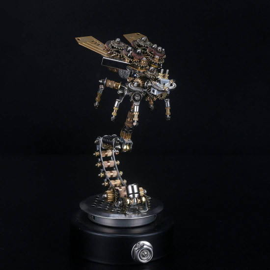 mechanical firefly diy assembly model with rotating base